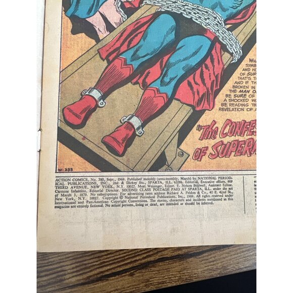 Action Comics #380 Classic Comic Book Superman September 1969 Bagged Boarded - Picture 6 of 6